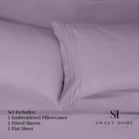 Sweet Home Collection serije Posteljina - ekstra mekani set džepnog listova za mirlofiber - šljiva, twin