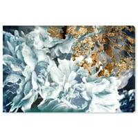 Wynwood Studio Floral and Botanical Wall Art Art Canvas Prints 'Dos Gardenias Light Turquoise' Florals-Blue,
