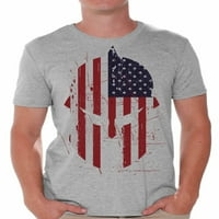 Neugodni stilovi Muške američke grafičke majice za zastavu na vrhu USA zastava Patriotic