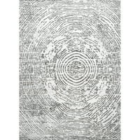 nuLOOM Lorraine teksturirana apstraktna labirint površina, 8' 10', siva