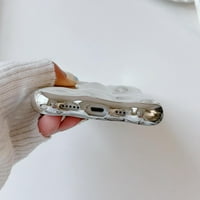 Za iPhone Case Slatki valni uzorak Estetski telefon 3D kovrčava valovita oblika s bljeskalicama za žene za žene djevojke mekani branik silikonska kućica otporna na udarcu, klizač