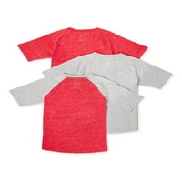 Wonder Nation Paket Za Kratke Rukave Raglan Active Fit T-Shirt