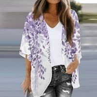 Ženska Moda štampana sa sedam delova rukava kardigan labava bluza Casual bluza Top