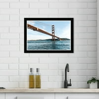 Wynwood Studio štampa Golden Gate View Cities and Skylines United States Cities Wall Art Canvas Print Blue 19x13