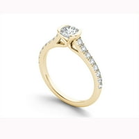 Carat TW dijamant Poluokvir Classic 14kt zaručnički prsten od žutog zlata