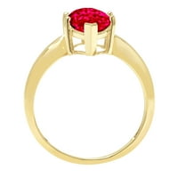 2.5 ct markiza izrezana crvena simulirana ruby 18k godišnjica zaručničkog prstena od žutog zlata veličine