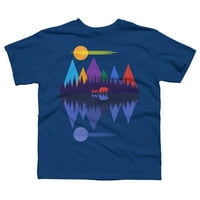 Medvjedi u planinama Boys Kraljevsko plava grafička majica-dizajn Humans XL