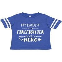 Inktastic moj tata je vatrogasac i heroj poklon dječak ili dijete djevojka T-Shirt