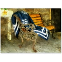 Zaštitni znak Likovna umjetnost plavi jorgan na klupi Umjetnost platna Lois Bryan