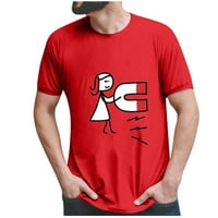 Muška košulja, Valentinovo majica za muškarce modni grafički Print kratke rukave majice za dječake muške