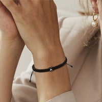 Početne narukvice za žene muškarci tinejdžerke djevojčice dječaci ručno rađena narukvica sa užetom minimalistički nakit odgovarajući par narukvice