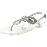 Ollio ženske cipele kristalne perle tange japanke za gležanj žele ravne sandale ML020