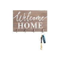 Welcome Home Key Wood Plak Hook Rack Organizator 12 8