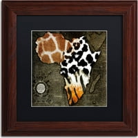 Zaštitni znak Likovna umjetnost životinjska karta Afrike Umjetnost platna u boji Pekara, crni mat, drveni