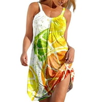 Ljetne haljine za žene seksi havajska tropska print plaža Boho Sling Mini labavi udobnost