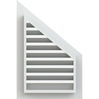 Ekena Millwork 20 W 12H pola vrha gornji lijevi nagib: funkcionalan, PVC Zabatni otvor w 1 4 ravni okvir