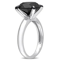 Carat T.W. Black Diamond 14k bijeli zlatni pasijans zaručni prsten