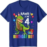 Dječja godina Old Majica 4. rođendan Dječak T Re Dinosaur Majica Majica