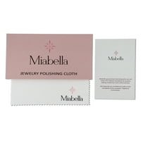 Miabella Women's 2- Carat t.gw. Octagon-CUT White Created Moissine Sterling srebrni 3-kamen zaručni prsten