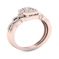 Imperial ženski IGI Certi Ct dijamant 10k ružičasto zlato Twist Shank Bridal Set