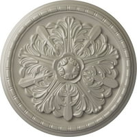 Ekena Millwork 1 8 od 1 2 P Washington plafonski medaljon, ručno obojena biserno bijela