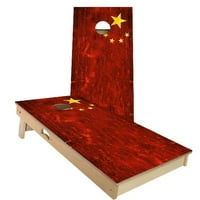 Skip - ova garažna kineska Zastava od punog drveta Cornhole Board Set