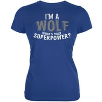 'M Wolf Koji je vaš superpower Royal Juniors meka majica - velika