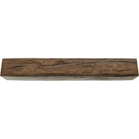 Ekena Millwork 8W 12 H 24'L 3-Sided Riverwood Endurathane Fau drvena stropna greda, Premium stara