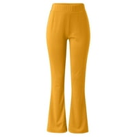 Vedolay Casual pantalone ženske Plus Size pantalone sa lancem sa preklopnim nogama,žute l