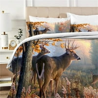 Poklopac posteljine od jelena sa jastukom sa modnim prekrivačima kućišta, kraljica