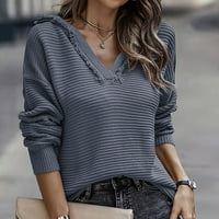 Guzom džemper za žene na rasprodaji - pulover džemperi sa čvrstim kapuljačom za žene trendi Tops Novi