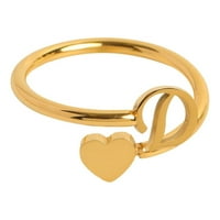 Do 50% popusta, Dvkptbk prstenovi zlatni prstenovi sa početnim slovima za žene djevojke, otvoreni prsten