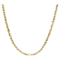 Brilliance Fine Jewelry 10k žuto zlato Hollow Milano konopac ogrlica, 20