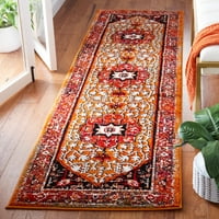 Vintage Hamadan Kimmee orijentalni tepih za trkač, crvena narančasta, 2'3 8 '