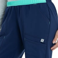 Scrubstar ženske aktivne rastezljive kontrastne mrežaste hlače za piling pojasa