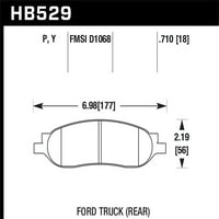 Hawk 05- FORD F-250 F- Superduty Street stražnji kočni jastučići - HB529p. Odgovara: 2005- Ford F250,