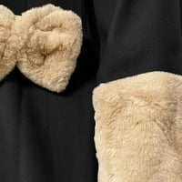 Ženska vunena jakna s dugim rukavima Bow Cape Podesite plišani otvor za pričvršćivanje Hot6SL4490006
