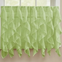 Sheer Voile Vertikalni Ruffle Prozor Zavjese 36 Tier Par-Bijela