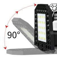 Htovila solarna LED garažna svjetlost za unutarnje LED diode Deformabilne LED svjetiljke sa IP vodootporna solarna ploča Punjiva LED stropna svjetiljka Auto osvjetljavanje viseće svjetla za unutarnju mjesta