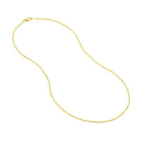 14k žuto zlato 20 Sparkle singapur lanac ogrlica - unisex