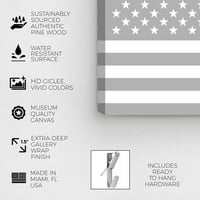Wynwood Studio Americana i Patriotska zidna umjetnost platnene otiske 'Američka zastava Tiago Magro' američke