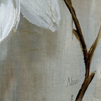 Remek Umjetnička galerija ljeto u neutralnom Paperbijeli cvjetovi II od Nan Canvas Art Painting Print