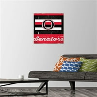 Ottawa Senators - Retro logotip zidni poster sa push igle, 14.725 22.375