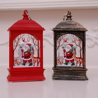 Božić lampioni dekorativni vanjski Vintage svijećnjak, slatka Elk snjegović Print lampa prijenosni Snowballs