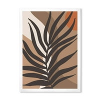 Designart 'oblici i tropske siluete listova II' moderni uokvireni umjetnički Print