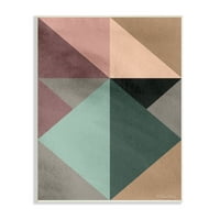 Stupell setrija Sažetak Geometrijski origami Oblici kontrastni trouglovi zeleni ružičasti, 15, dizajn