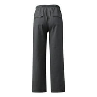Kapri pantalone za žene Casual jednobojne labave džepove elastični pojas pantalone za struk duge pantalone