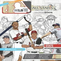 MLB All Stars: Ultimate baseball bojanje, aktivnost i statistika Knjiga za odrasle i djecu