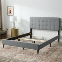 Ostatak Haven Gresham Tufted tapacirani krevet, Twin XL, siva