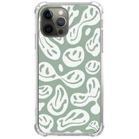 Green Smiley FACE futrola Kompatibilan je s iPhone Pro, jedinstvenim umjetničkim dizajnom TPU pogon u